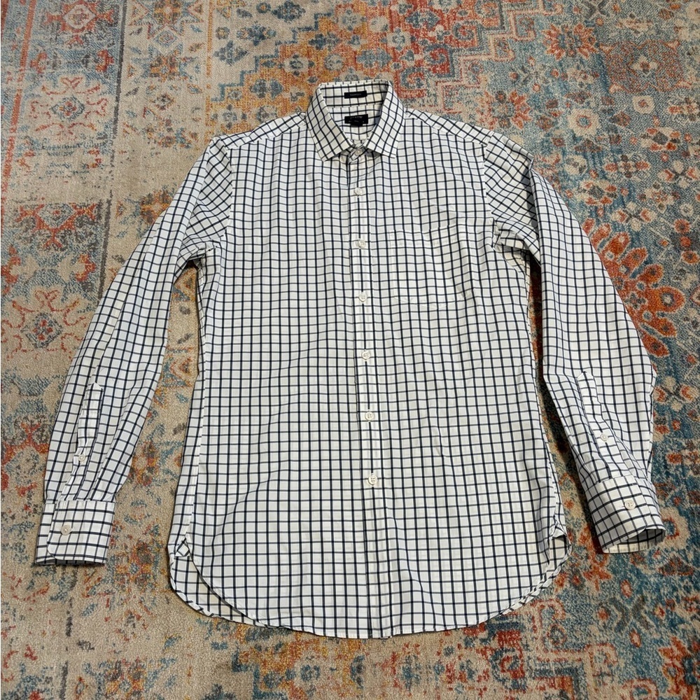 J.Crew Thompson premium suiting checked button-down